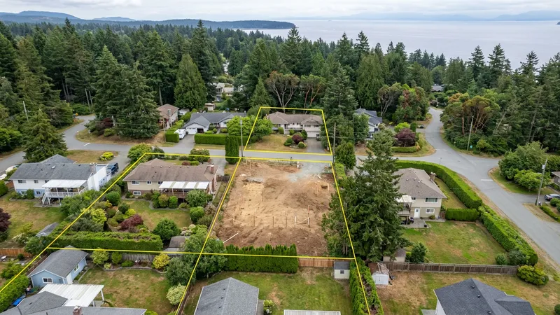 Aerial view of adjacent lots suitable for land assembly