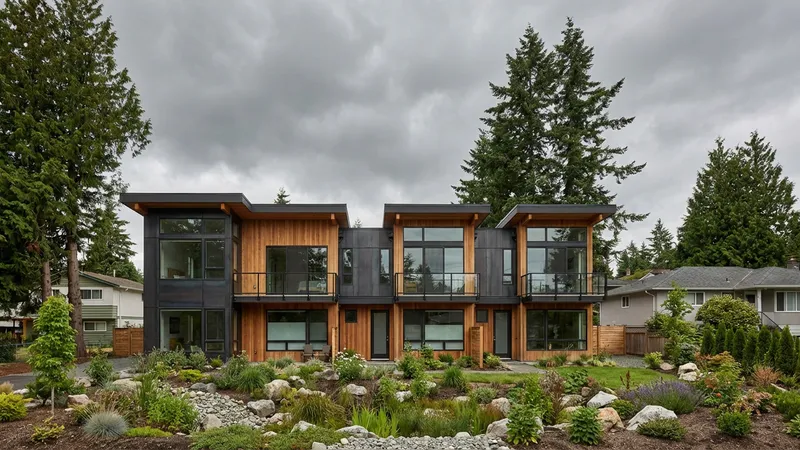 Modern fourplex development example