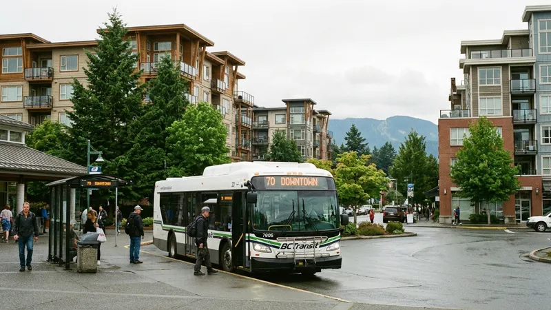 Major bus transit exchange on Vancouver Island