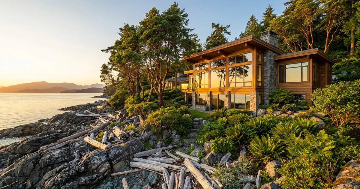 Luxury waterfront home on Vancouver Island