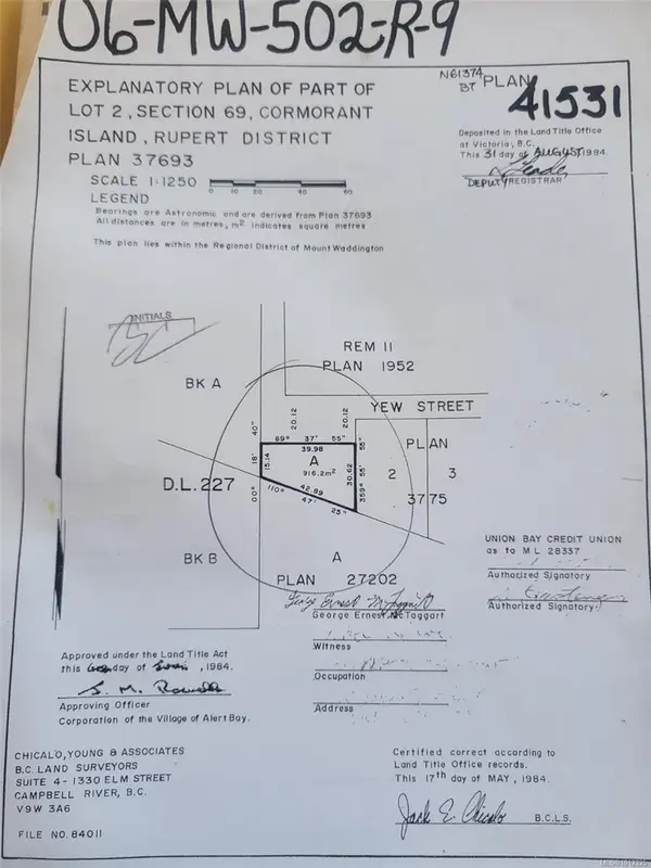 Lot A Yew St, Alert Bay BC V0N 1A0