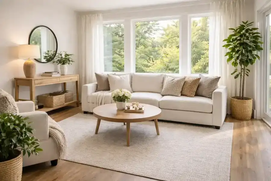 Beautifully staged living room