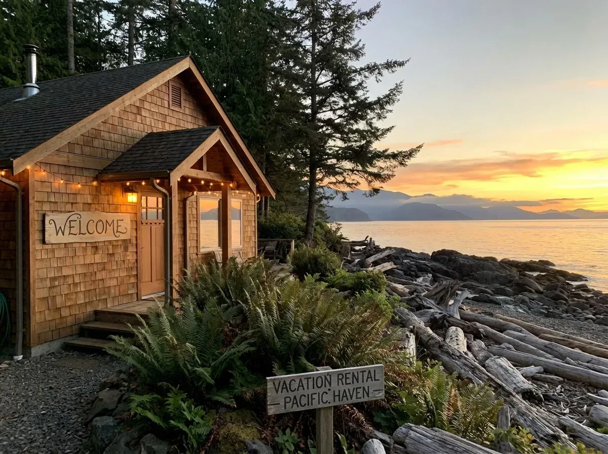 Vacation rental cottage on Vancouver Island coastal setting
